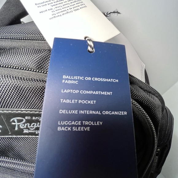 ORIGINAL PENGUIN 9 Pocket Laptop Backpack Padded back & straps - Black - Picture 16 of 16